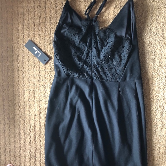 NWT LULUS BLACK LACE DETAIL DRESS - Picture 5 of 7